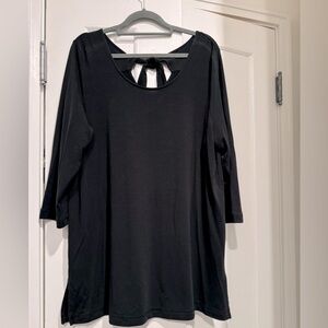 J Jill Black Tie-Back Tunic
